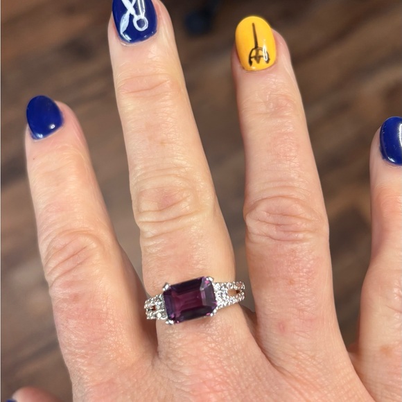 Natural Alexandrite 6.99ct AGI certified Ring Sz 9 in 925 Sterling Silver - Picture 9 of 13